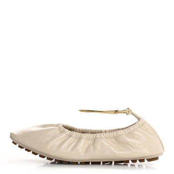 FENDI Vitello Filo Ballerina Flats 35 Shell