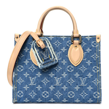 LOUIS VUITTON Monogram Denim Onthego PM Blue