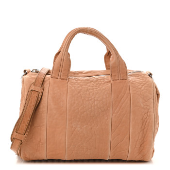 ALEXANDER WANG Pebbled Lambskin Rocco  Beige Rhodium Hardware