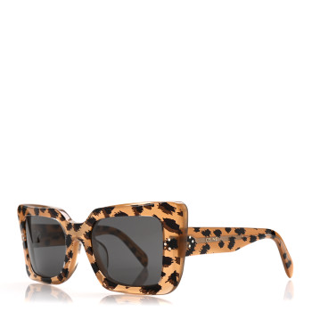 CELINE Acetate Square Sunglasses CL40156U Animal Smoke