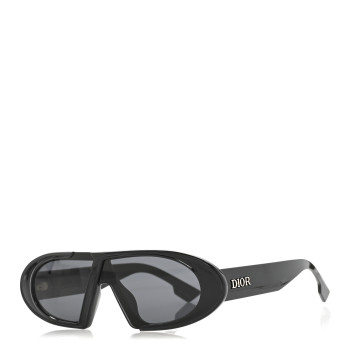 CHRISTIAN DIOR Acetate Oblique Oval Sunglasses Black