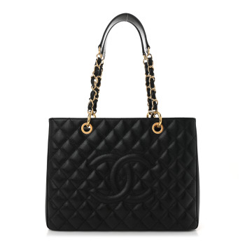 CHANEL Quilted Grand Shopping Tote GST Black
