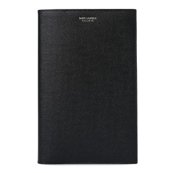 SAINT LAURENT Grain De Poudre Notebook Cover Black