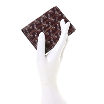 GOYARD Goyardine Saint Marc Folding Card Case Bordeaux