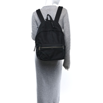 SAINT LAURENT Canvas City Backpack Black