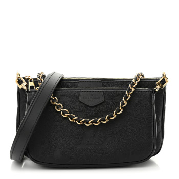 LOUIS VUITTON Empreinte Monogram Giant Multi Pochette Accessories Black