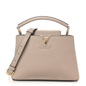 LOUIS VUITTON Taurillon Capucines BB Galet
