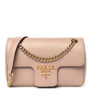 PRADA Saffiano Flap Shoulder Bag Cipria