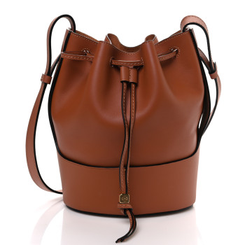 LOEWE Calfskin Small Balloon Bucket Bag Tan