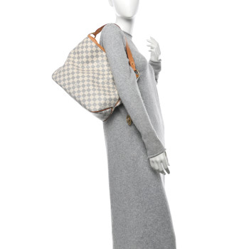 LOUIS VUITTON Damier Azur Delightful PM Pink