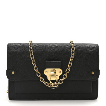 LOUIS VUITTON Empreinte Vavin Chain Wallet Black