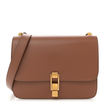 SAINT LAURENT Smooth Calfskin Carre Satchel Brick