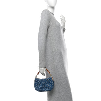 LOUIS VUITTON Monogram Denim Pochette Valley Blue