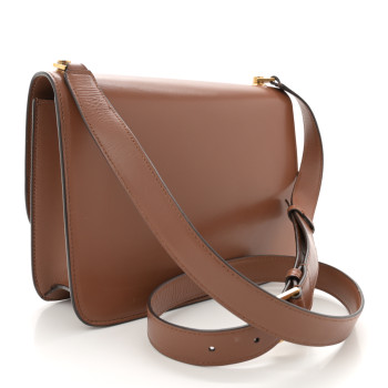 SAINT LAURENT Smooth Calfskin Carre Satchel Brick