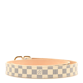 LOUIS VUITTON Damier Azur 25mm Mini Belt 75 30