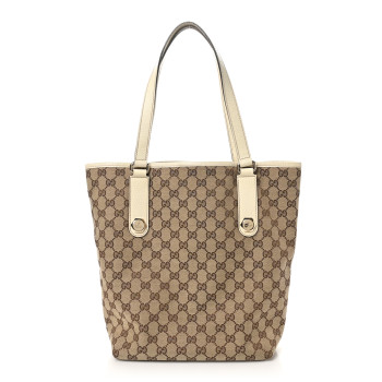 GUCCI Monogram Charmy Tote Off White