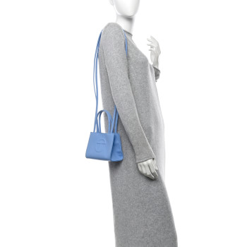 TELFAR Vegan Leather Small Shopping Bag Cerulean