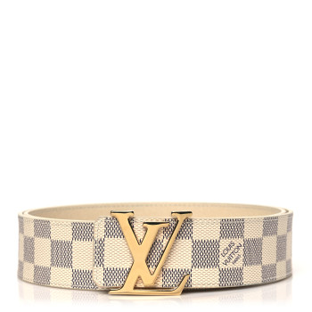 LOUIS VUITTON Damier Azur LV Initiales Belt 100 40