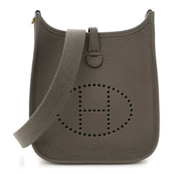 HERMES Taurillon Clemence Evelyne TPM Etain