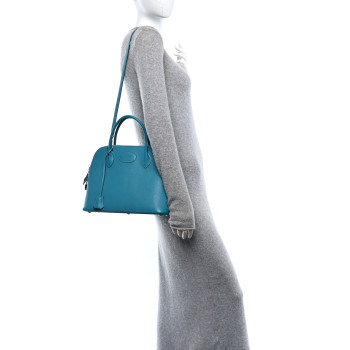 HERMES Chevre Mysore Bolide 31 Turquoise