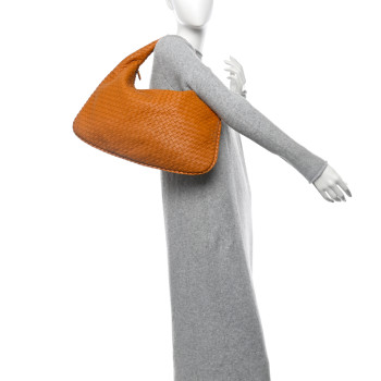 BOTTEGA VENETA Nappa Intrecciato Medium Veneta Hobo Orange