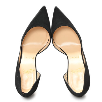 CHRISTIAN LOUBOUTIN Satin Iriza 100 Pumps 36.5 Black