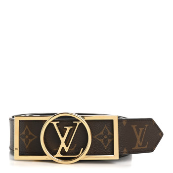 LOUIS VUITTON Monogram 25mm Dauphine Reversible Belt 80 32 Black