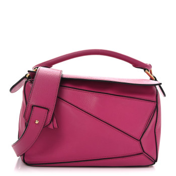 LOEWE Calfskin Small Puzzle Bag Fuchsia