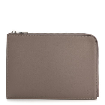 LOUIS VUITTON Calfskin Pochette Jour PM Taupe