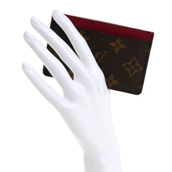 LOUIS VUITTON Monogram Card Holder Fuchsia