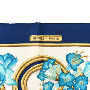 HERMES Silk Caraibes Scarf 90