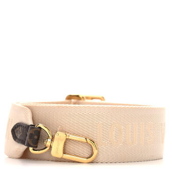LOUIS VUITTON Jacquard Monogram Adjustable Shoulder Strap New Creme