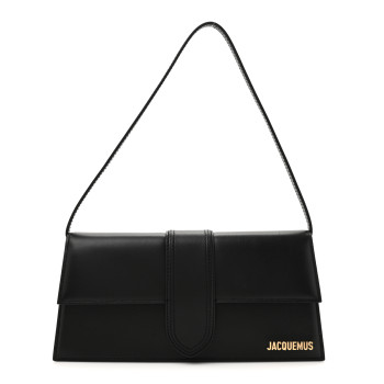 JACQUEMUS Smooth Calfskin Le Grand Bambino Long Black