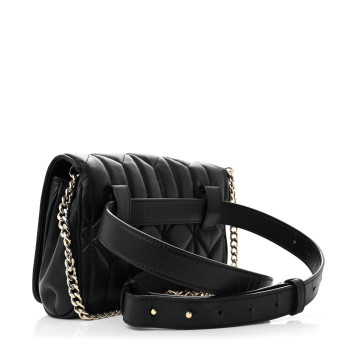 JIMMY CHOO Calfskin Diondra Belt Bag Black