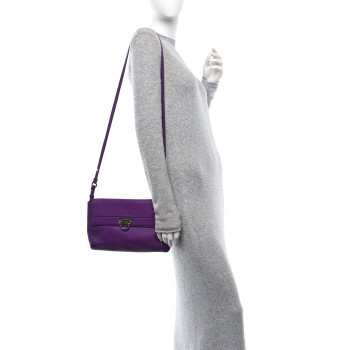SALVATORE FERRAGAMO Calfskin Abbey Crossbody Purple