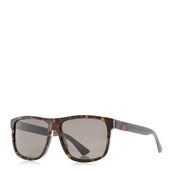 GUCCI Web Square Frame GG0010S Sunglasses Tortoise