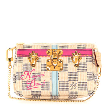 LOUIS VUITTON Damier Azur Summer Trunks Newport Beach Mini Pochette Accessories