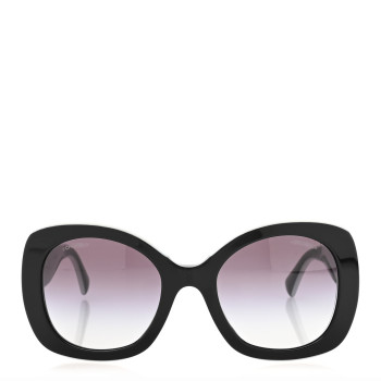 CHANEL Acetate Sunglasses 71414 Black White