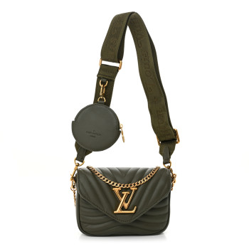 LOUIS VUITTON Calfskin New Wave Multi Pochette Kaki