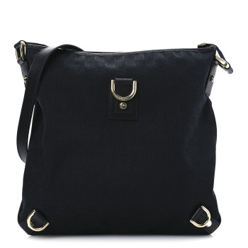 GUCCI Monogram Abbey Messenger Bag Black