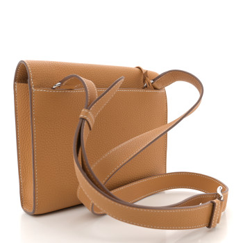 HERMES Togo Sac A Depeches 21 Messenger Bag Naturel Sable