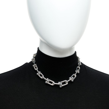 TIFFANY Sterling Silver HardWear Graduated Link Necklace