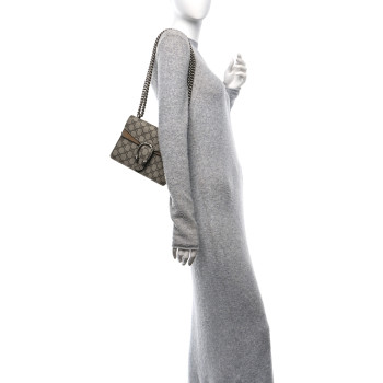 GUCCI GG Supreme Monogram Mini Dionysus Shoulder Bag Taupe