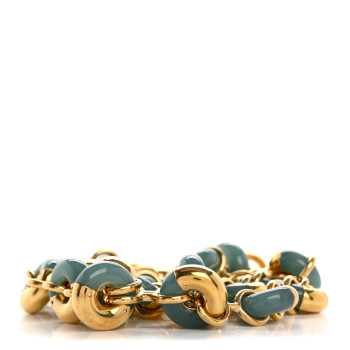 LOEWE Brass Donut Chain Shoulder Strap Green