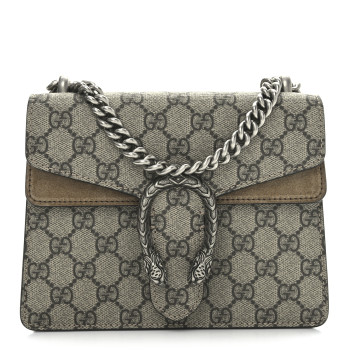 GUCCI GG Supreme Monogram Mini Dionysus Shoulder Bag Taupe