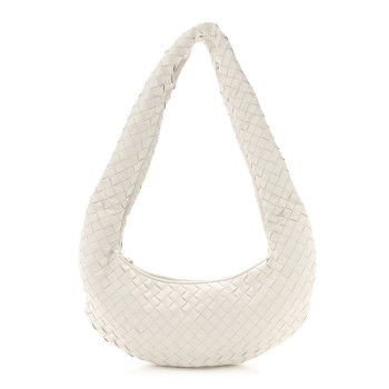 BOTTEGA VENETA Nappa Intrecciato Buddy Bag White