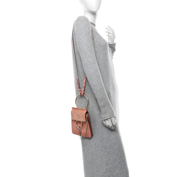 CHLOE Suede Calfskin Mini Faye Bracelet Bag Ideal Blush