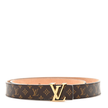 LOUIS VUITTON Mini Monogram 25mm LV Initiales Belt 75 30