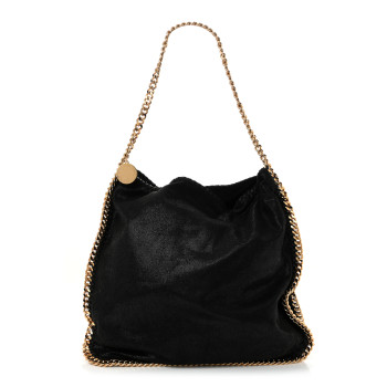 STELLA MCCARTNEY Shaggy Deer Falabella Hobo Black
