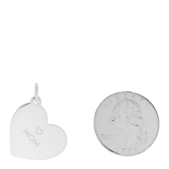 TIFFANY Sterling Silver Mom Heart Charm